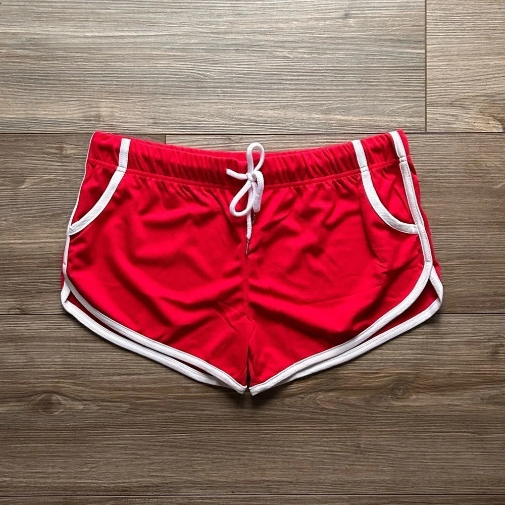 Varsity Red 3" Short Gym Shorts in (Small) - Picture 6 of 7